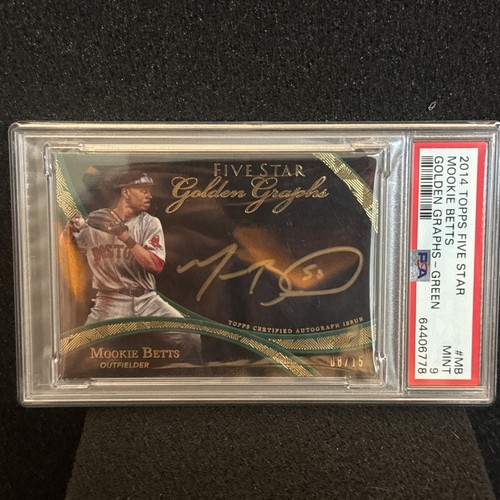 Mookie BETTS 2014 Topps Five Star Golden Graphs Gold OnCard AUTO FSGG