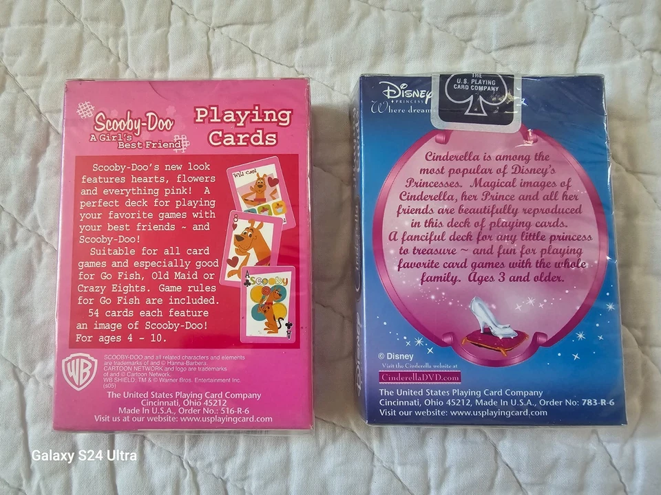 NEW SEALED Scooby Doo & Disney Princess Cinderella Playing Cards - Image 2 of 4