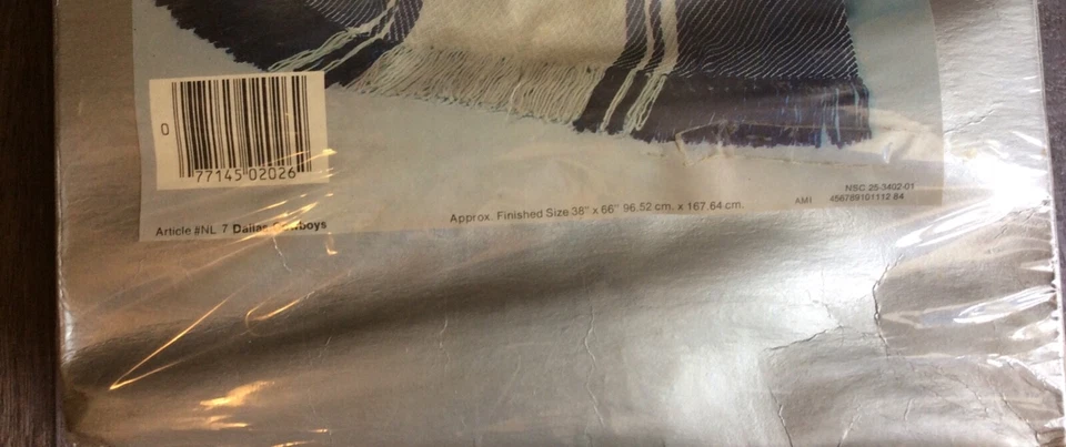 Vintage 1980’s Sears NFL Afghan Blanket Dallas Cowboys Rare - Image 3 of 4