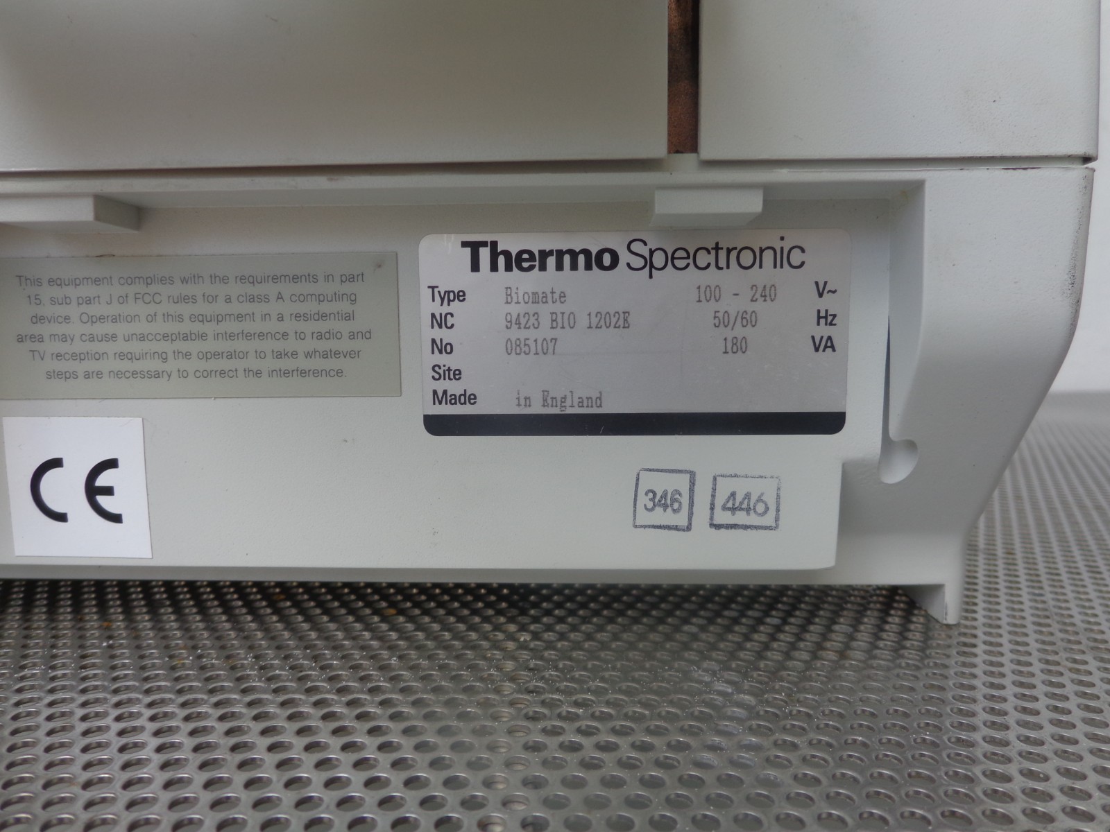 Thermo Spectronic Biomate 5 Spectrophotometer 9423 Bio 1202e Biomate5 | eBay