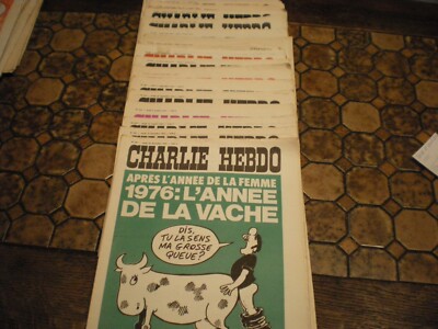 ein Lot von 17 Charlie Hebdo 1975 aus Nr. 220 bis 267