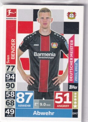 Match Attax Bundesliga 2018-19 No. DM7 Sven Bender Deutscher Meister