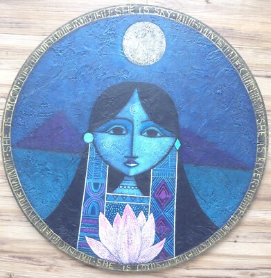 DURHAM 2000 ''She is Lotus'' Portugal 60x60cm Unikat!
