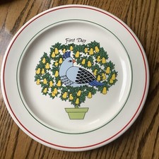 12 Days of Christmas Dinner Plate Sally Merwin Taylorton Potteries First Day