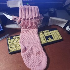 NEW Christmas Stocking Knit 23"inch Light Pink