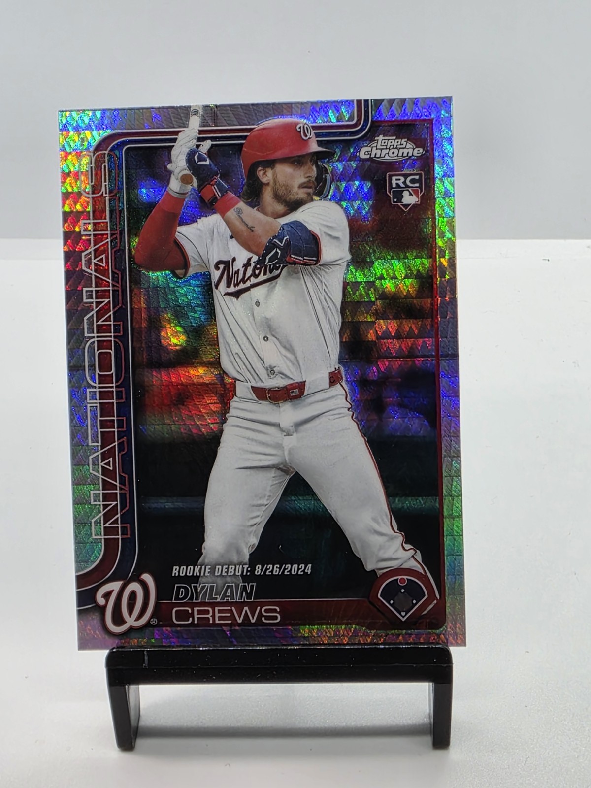 2025 Topps Chrome Update Dylan Crews Prism Refractor Rookie Debut Nationals