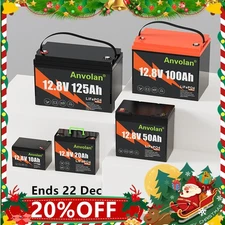 LiFePO4 Battery 12V 100Ah 50Ah 20Ah 10Ah Lithium Battery for Marine Camping RV