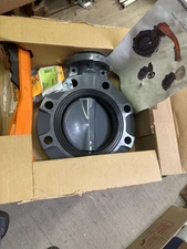 Hayward Flow Control Byv11060a0el000 Butterfly Valve, 6", Pvc/Pvc/, Lever Handle