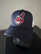 CLASSIC THROWBACK RETRO CHIEF WAHOO LOGO INDIANS ADULT SIZE SNAPBACK TRUCKER HAT