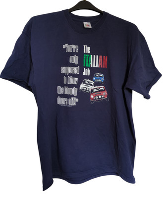Vintage 2004 The Italian Job Movie Promo T-Shirt XL Navy Blue Fruit of the Loom
