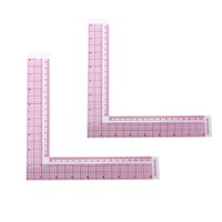 2 StüCk 5808 Eingebautes Quadratisches Lineal Ecklineal L-FöRmiges Lineal K1876