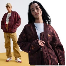 NEW Nike x Naomi Osaka Jacquard Kimono Jacket Burgundy Crush Streetwear Luxe Sm