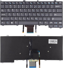 Backlit Keyboard Replacement with Pointer and Backit Compatible with Dell Latitu