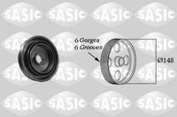Sasic 2150021 Riemenscheibe, Kurbelwelle FüR CitroËN,Peugeot