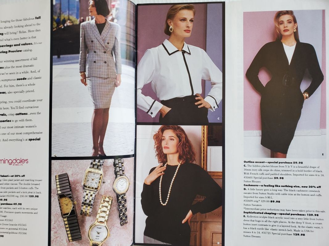 1988 Bloomingdale's Catalog VENDELA Vanessa Duve Yasmin Le Bon Jill Goodacre