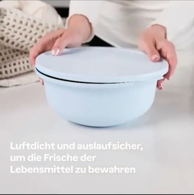 Tupperware Aloha 2 Liter hellblau Obst Salat Picknick NEU