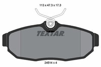Textar Bremsbelagsatz, Scheibenbremse Hinterachse U.A. FüR Ford Australia