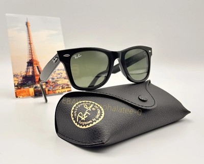 Ray-Ban RB2140 Wayfarer Sunglasses 50mm Gloss Black Frame