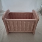 Vintage Haeger Pottery Ceramic Pink Baby Crib Planter Trinket Box American — photo 1