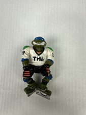 Vintage 1991 TMNT Slap Shot Leonardo Figure Ninja Turtles Playmates Leo Hockey