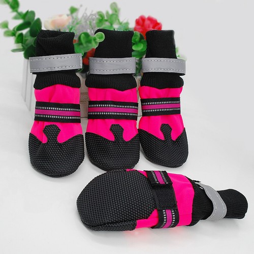 Antirutsch Hundestiefel Pfotenschutz Reflektierende Booties Wasserdicht Schnee Regen Schuhe - Bild 2 von 15