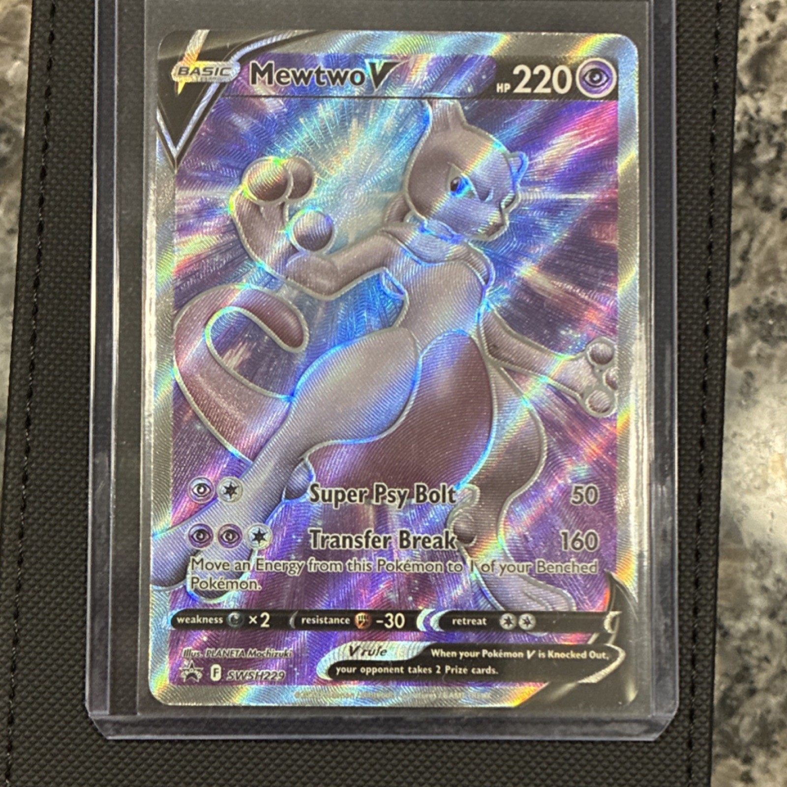 Mewtwo V SWSH229 Full Art Promo SWSH: Sword & Shield Holo Pokemon Card