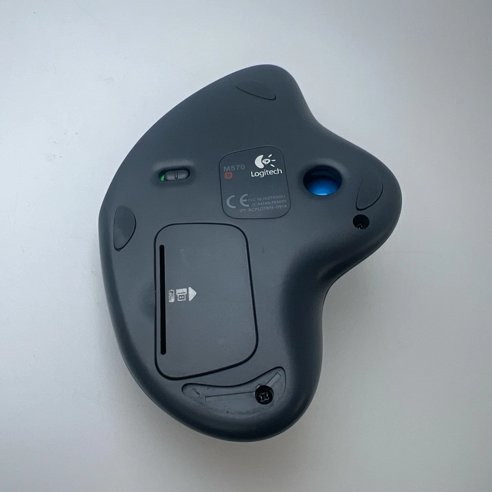 Logitech M570 Wireless Trackball Ergonomic Mouse with Receiver Tested Works! - Image 3 of 4