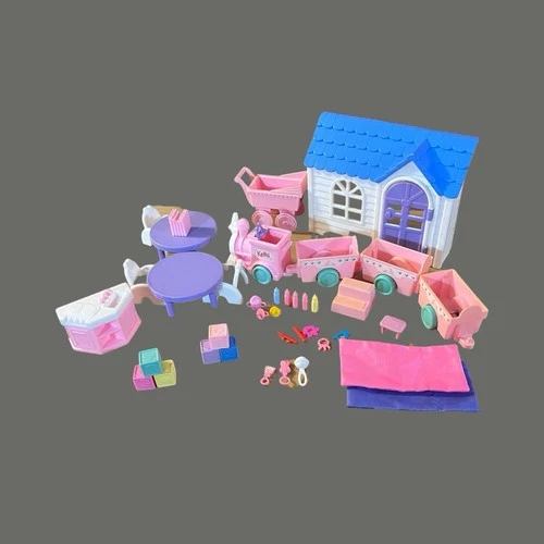 1996 Kelly Doll Baby Sister of Barbie Nursery School 67535 VTG Train Toys Extras