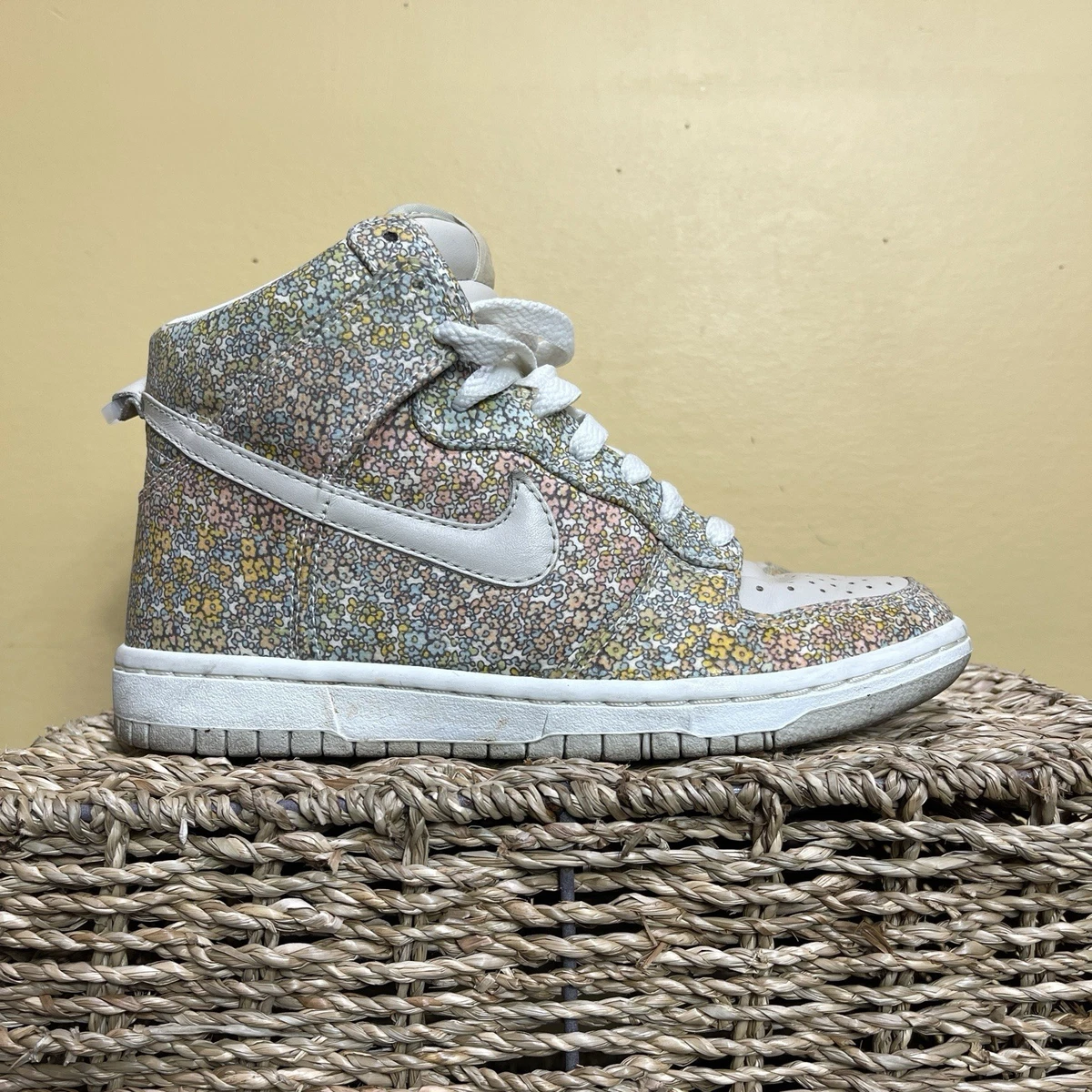 Nike Dunk Skinny Premium High White Floral W for sale | eBay