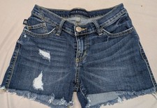 Rock Republic Women s Size 2 Distressed Cutoff Jean Shorts Frayed Hem Denim