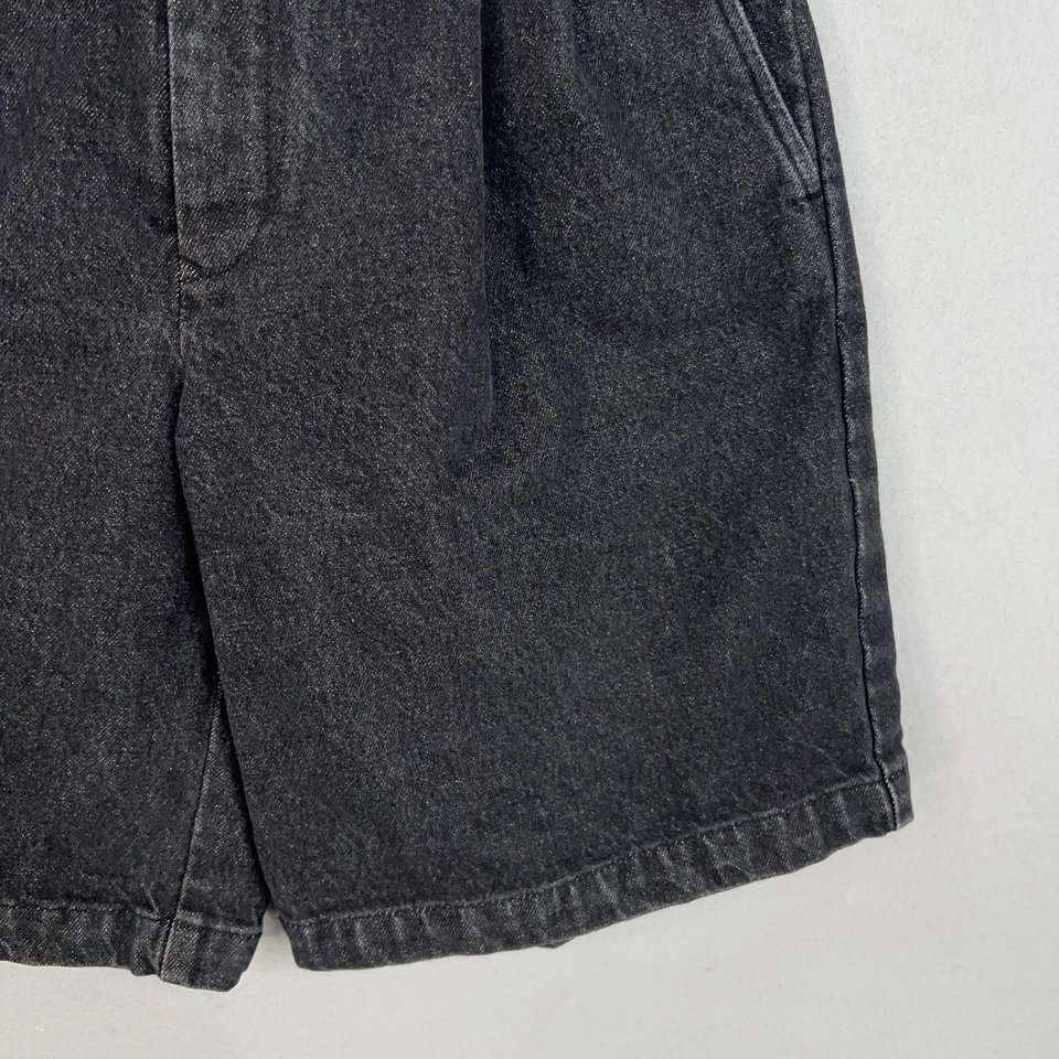Vintage Ralph Lauren Shorts Womens 6 Black Denim High Rise Pleated Bermuda 90s - Image 3 of 4