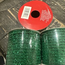 Glitter Mesh Ribbon 3 For 17 Green