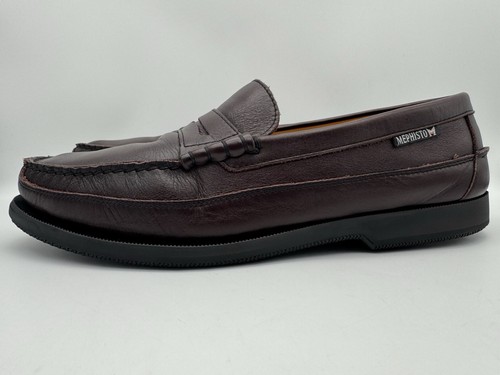 Mephisto Spinnaker Gorra Vert Hombres Penny Mocasín Barco Zapatos Borgoña Talla 12 EE. UU. - Imagen 3 de 10