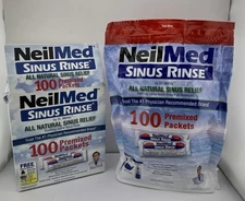 NeilMed Sinus Rinse All Natural Relief 100 Premixed Packets *READ MORE*