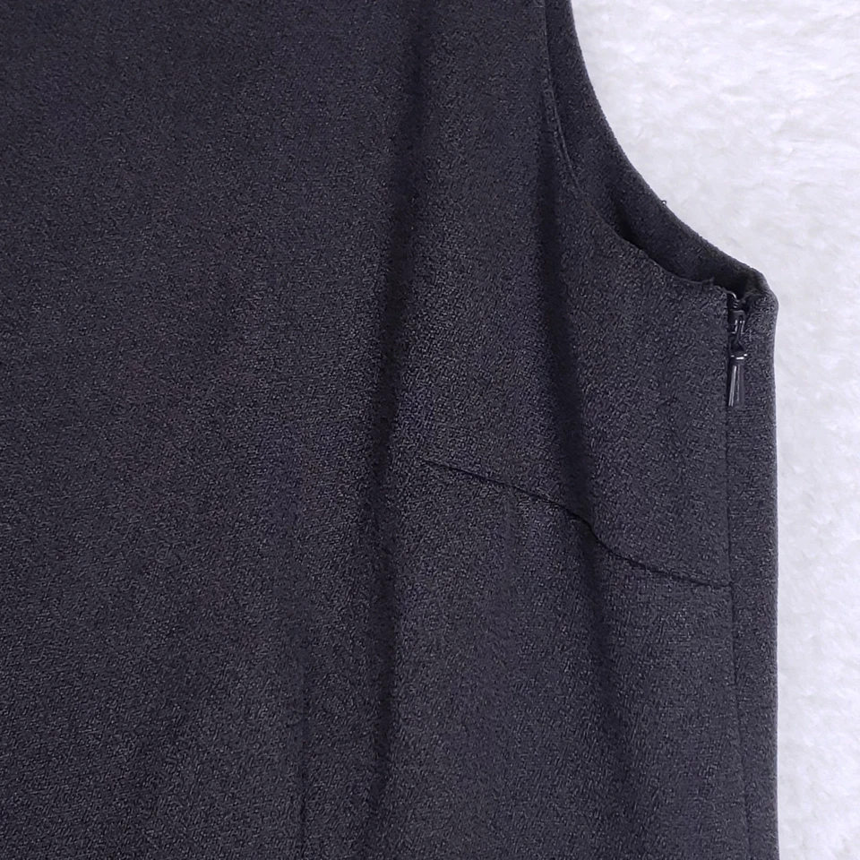 Платье-футляр женское Karen Scott угольное без рукавов размер 12 плиссированный подол классическое - Изображение 3 из 4