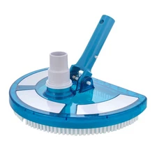 U.S. Pool Supply Weighted Pool Vacuum Head, Transparent Curved Half Moon Body