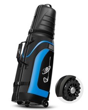 Golf Travel Bags for Airlines with Wheels - Foldable Hard Case with ABS Top a...
