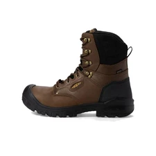 KEEN Utility Mens Independence 8" Leather WP Composite Toe Boots Dark Earth 8.5D