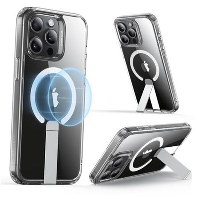  for iPhone 15 Pro Case with Stand, Compatible with MagSafe, Magnetic 