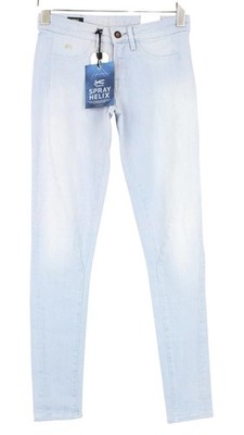 DENHAM Spray Helix Women Jeans W25/L32 Super Tight Cotton Stretch Washed Blue *