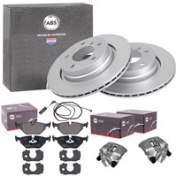 Abs Bremsscheiben 294Mm + BelÄGe + BremssÄTtel Hinten Passend FüR Bmw 3Er E46