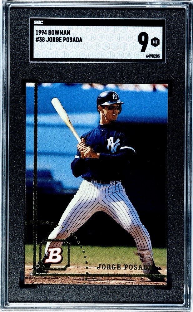 1994 Bowman Jorge Posada #38 SGC 9 New York Yankees RC Rookie