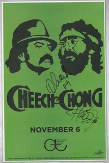 Cheech & Chong autographed concert poster Up In Smoke