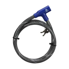 Flexible Steel Keyed Cable Lock 5/8 inch x 6 ft Security Braided Wire with Key