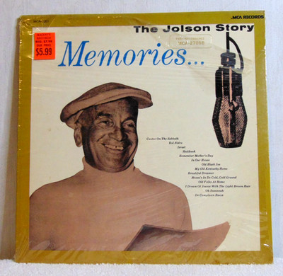 Al Jolson - The Jolson Story Memories LP Record 12'' MCA Records Reissue SEALED