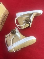 MINNEHAHA Leather Fringe Native American Indian Moccasins Sz 1 NEW Vintage Baby