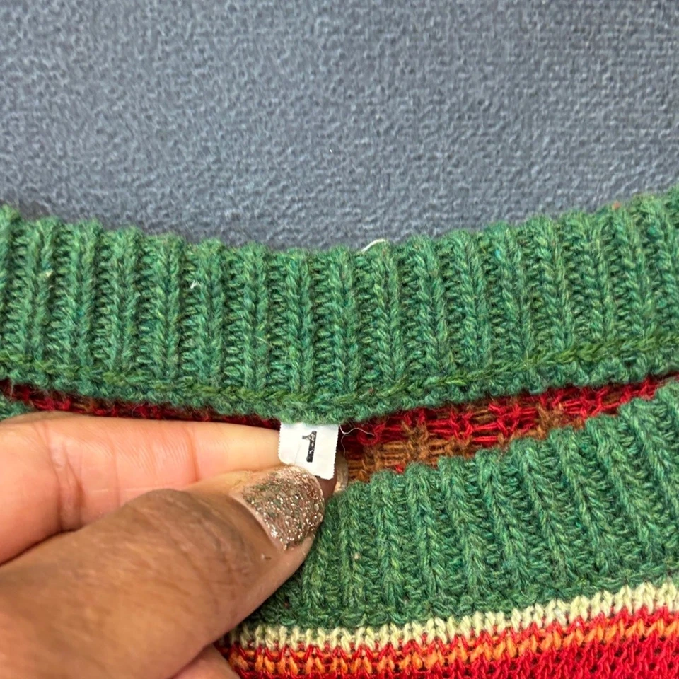 Suéter feo de Navidad de dinosaurio XL para niños rojo verde mezcla de lana tejido navideño Foto 2 de 4