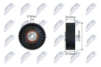 NTY Umlenk-/FüHrungsrolle, Keilriemen RNK-AU-038 FüR Audi