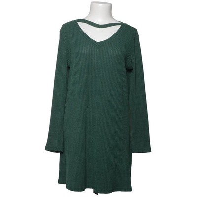 Shein, Kleid, Größe: L, Grün, Elasthan/Polyester, Streifen, Rippenstrick #oDy