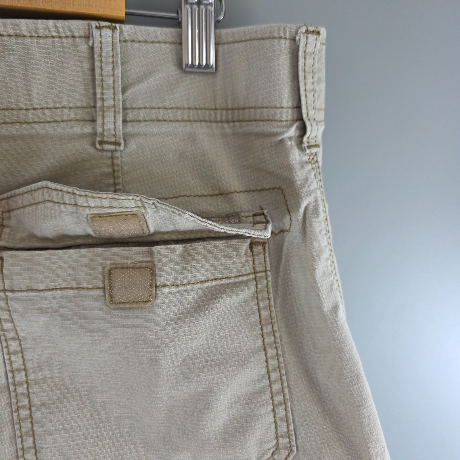 Lee Extreme Motion Cargo Shorts W34 Beige Stretch Utility Workwear Men’s image 7